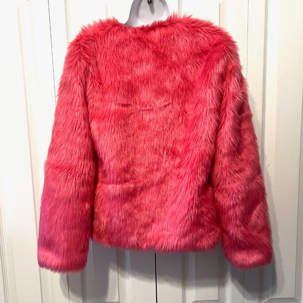 Fashion Fuzzy Pink Jacket-Hooks-X large Girls/X Small Women's-Pockets-Fun-Casual - Picture 9 of 15